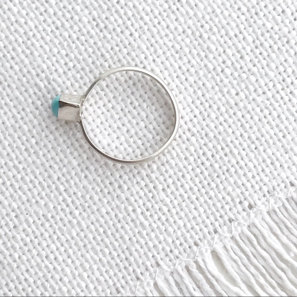 VINTAGE Native Turquoise Sterling Stacking Ring - Picture 3 of 6